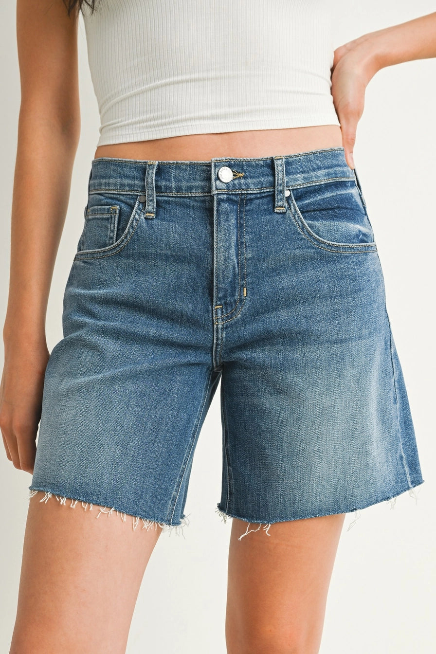 Mid Rise Bermuda Shorts