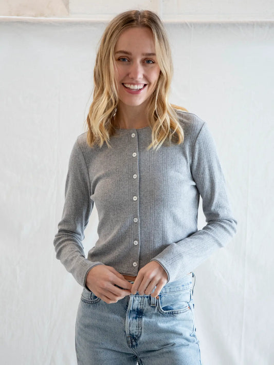 Lumi Pointelle Cardigan