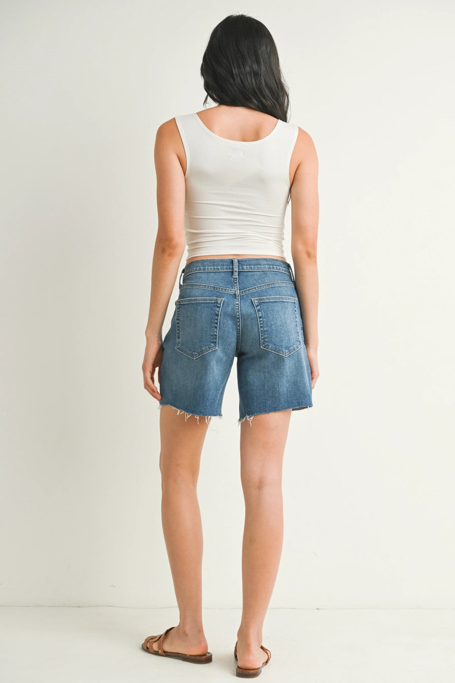 Mid Rise Bermuda Shorts