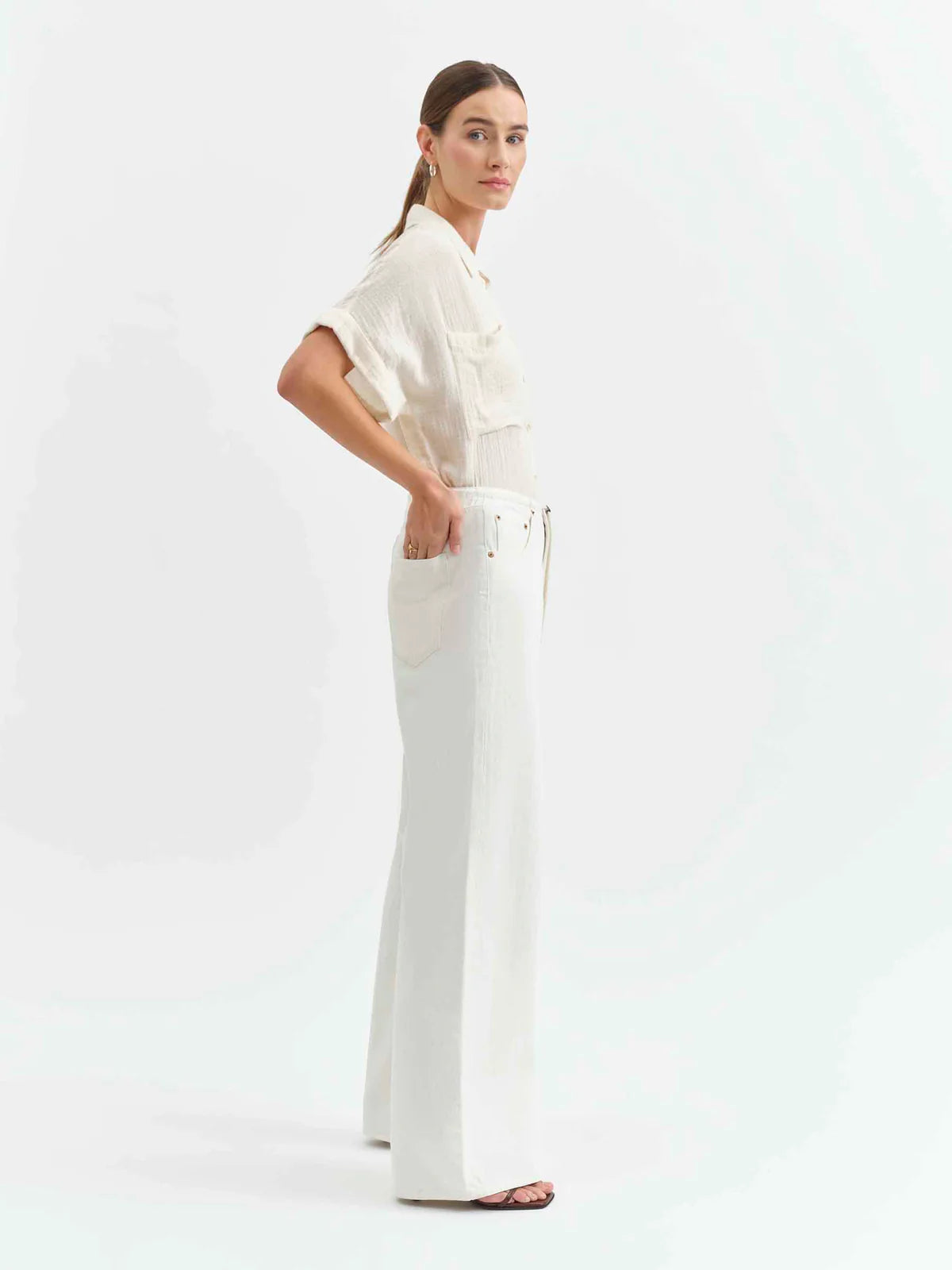 Madison Mid Rise Wide Leg