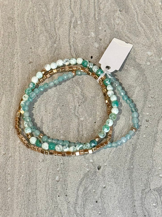 Marina Beaded Bracelets – Set of 3