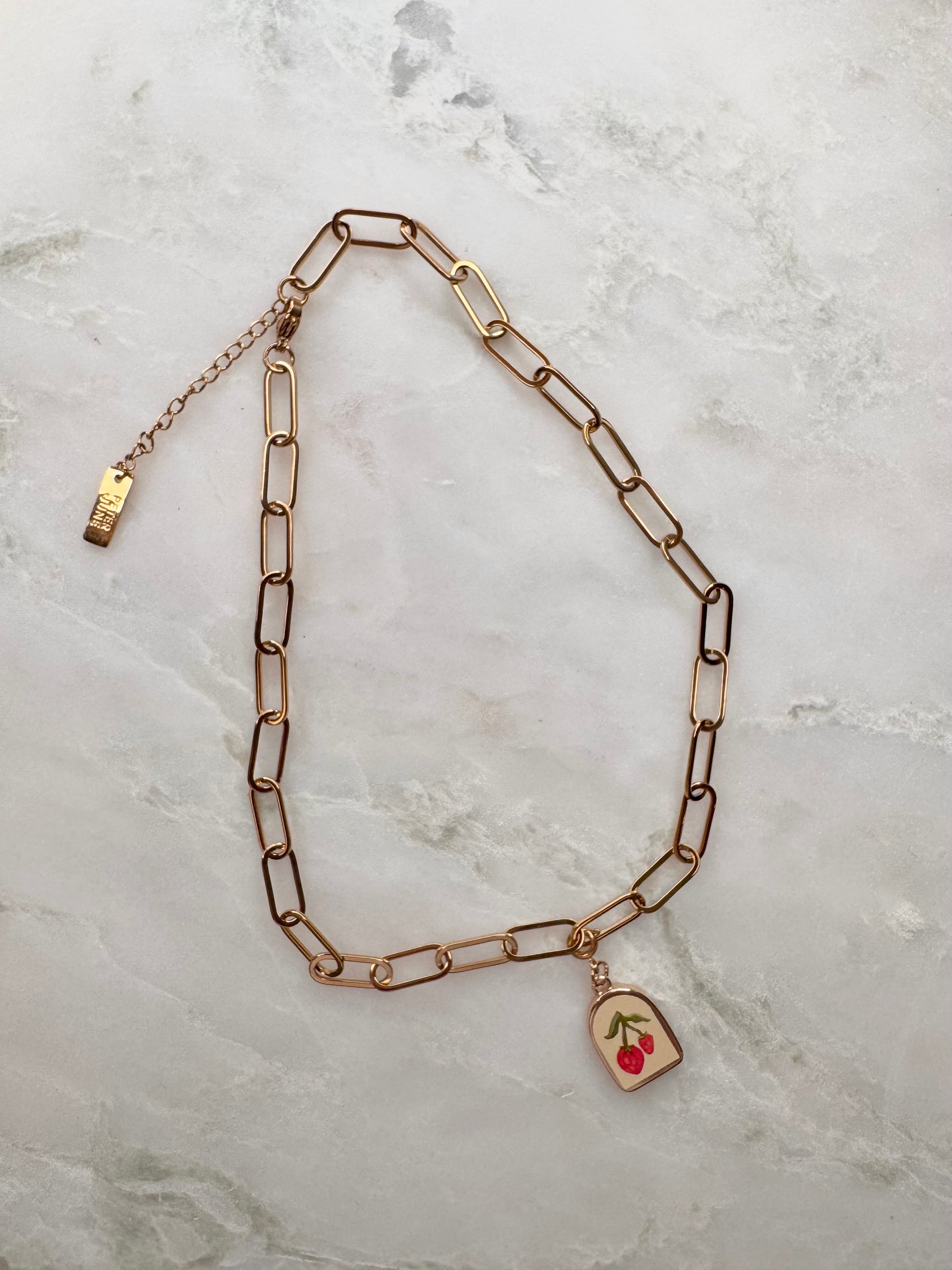 Twin Strawberries Charm