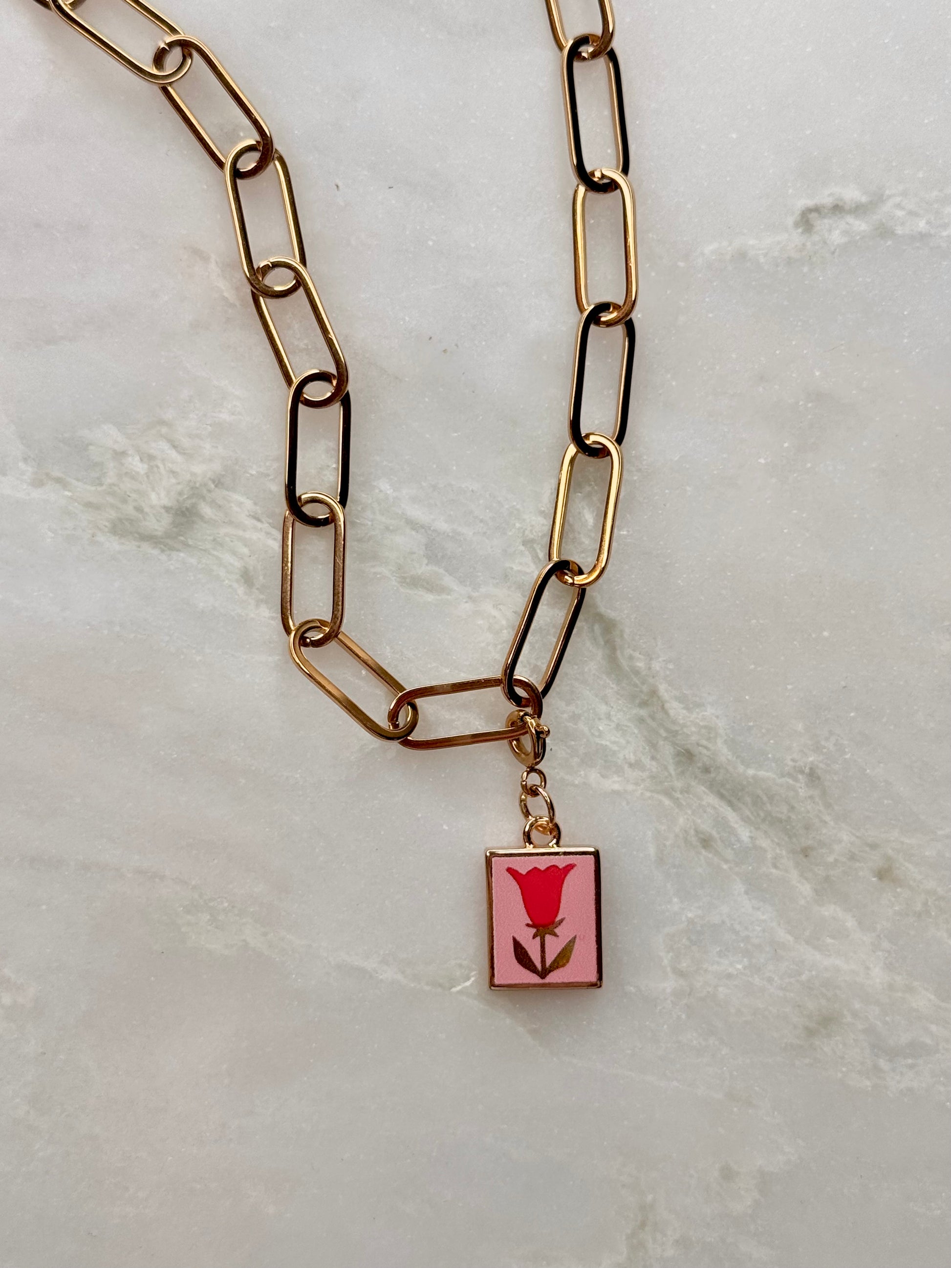 Red Tulip Charm