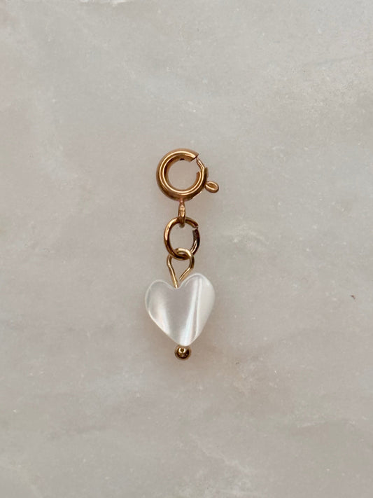 Mother of Pearl Heart Charm