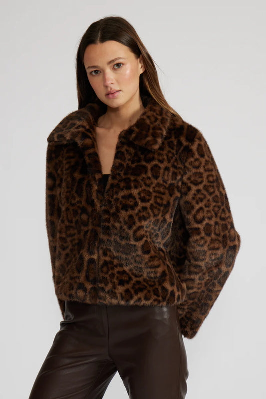 Leopard Faux Fur Jacket
