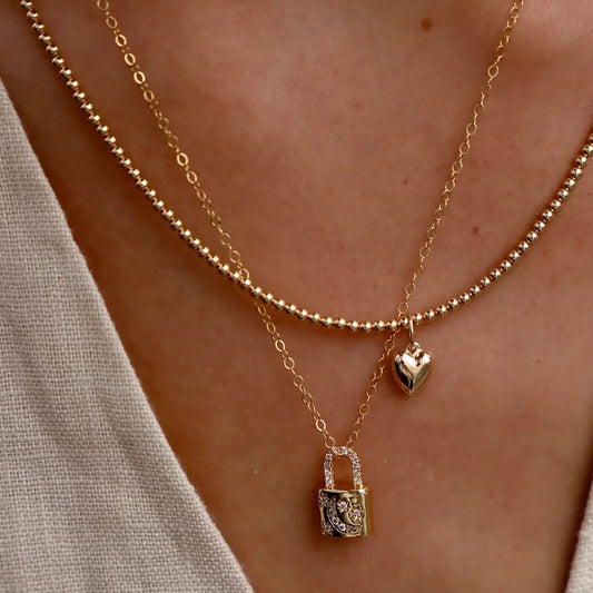 Gold Filled Beaded Necklace