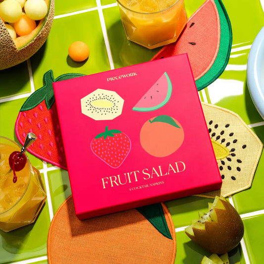 Fruit Salad Cocktail Napkins - Set of 4