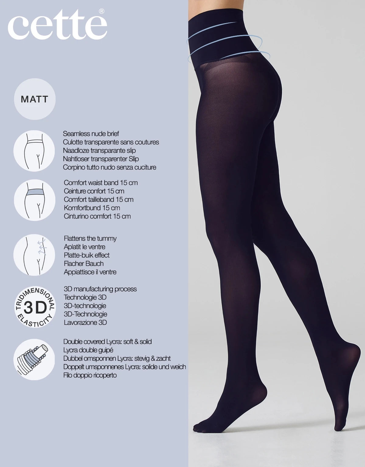 Seamless Tights - 50 Denier, Opaque Tights