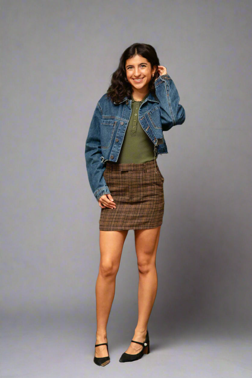 Reagan Cropped Denim Jacket