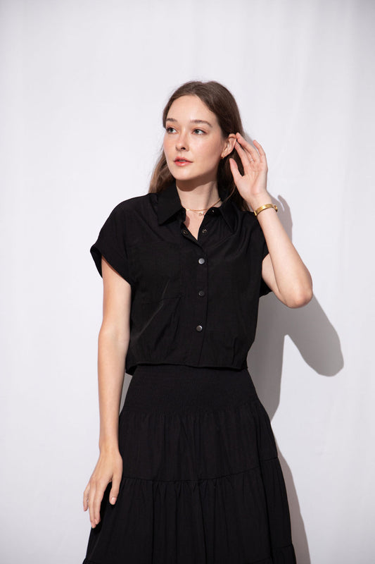Sloane Cropped Button Down