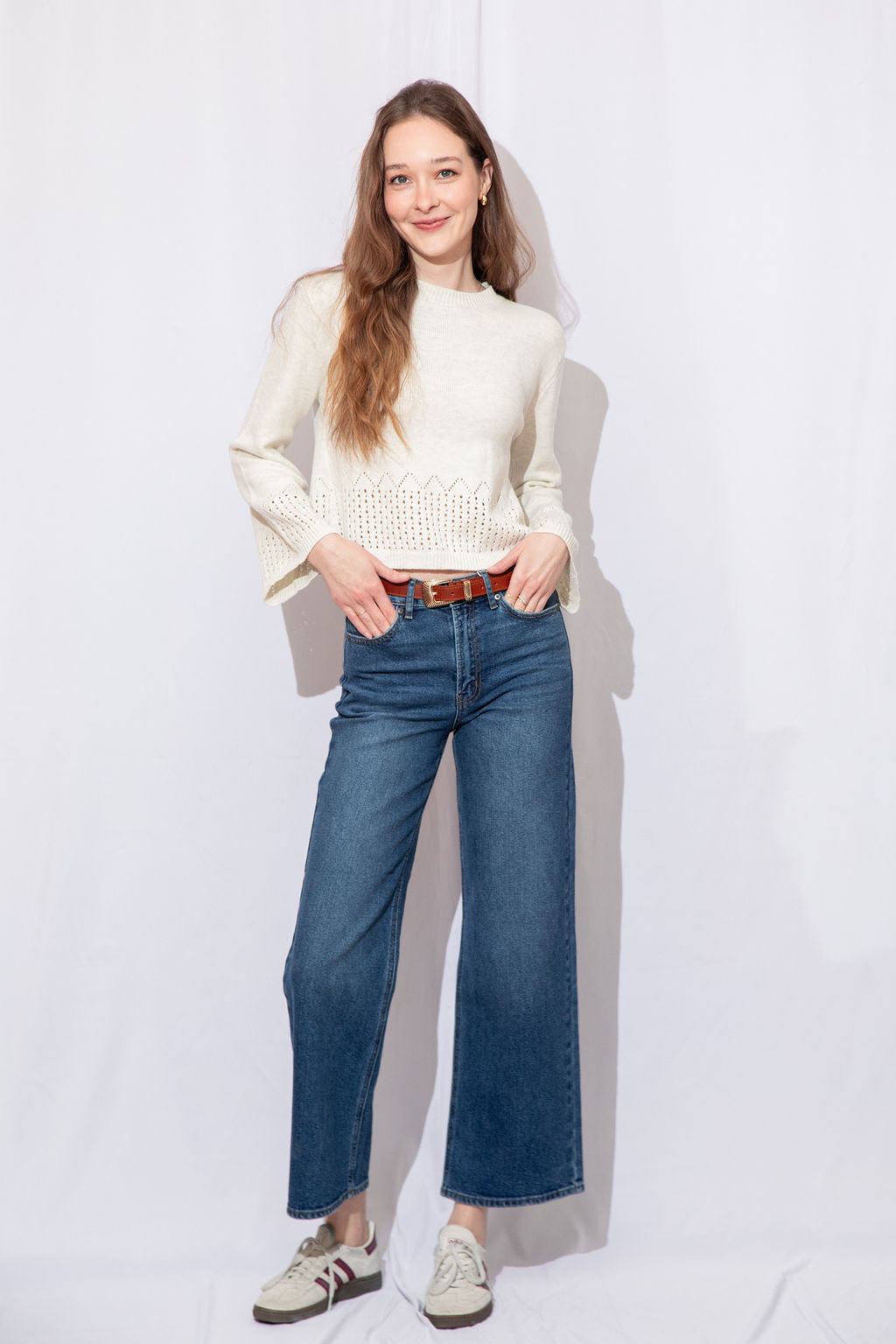 High Rise Straight Leg Dark Denim 31" inseam