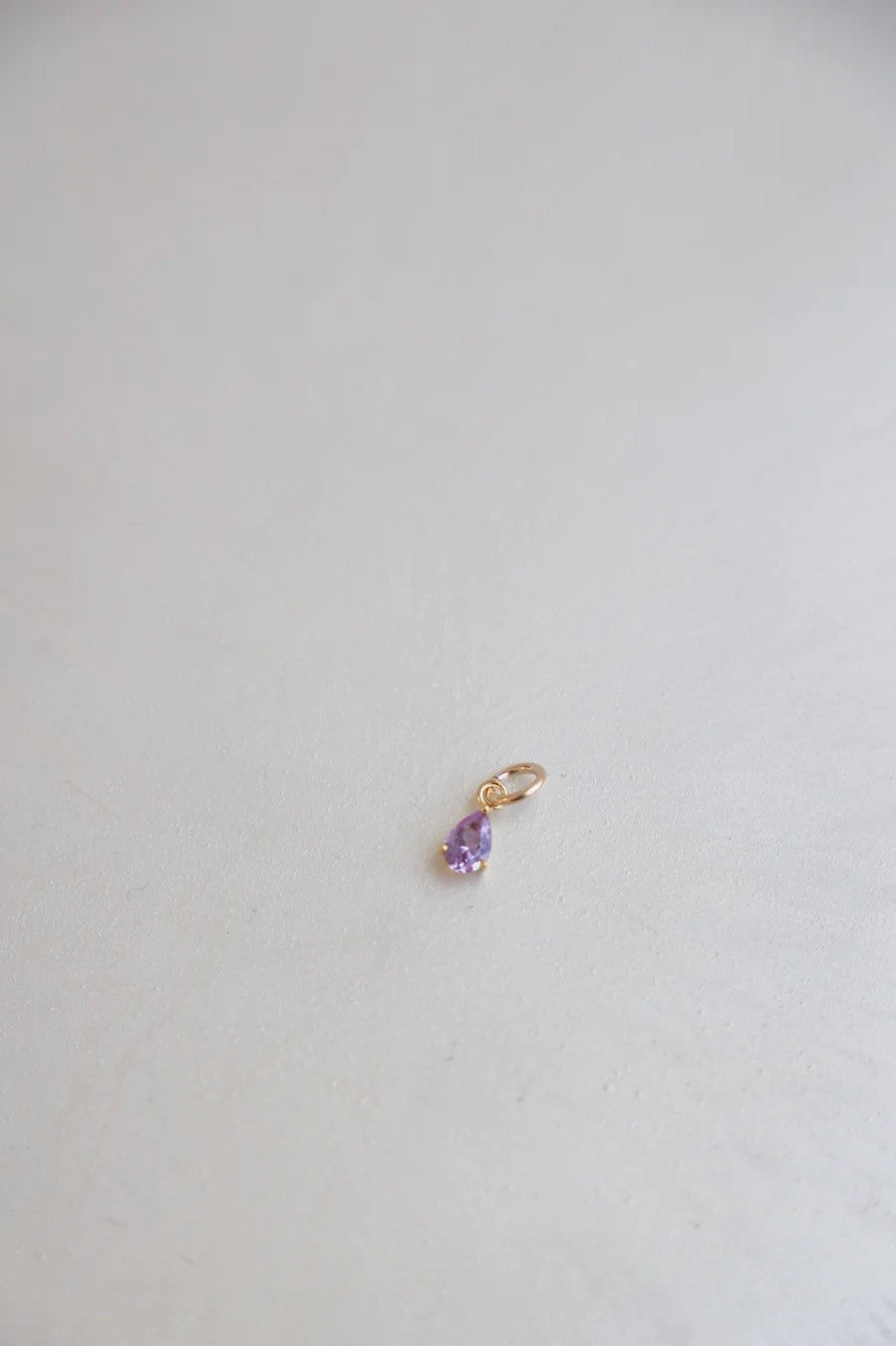 Teardrop Birthstone Charm