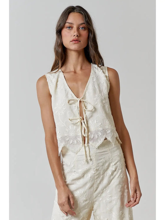 Romy Floral Embroidered Vest