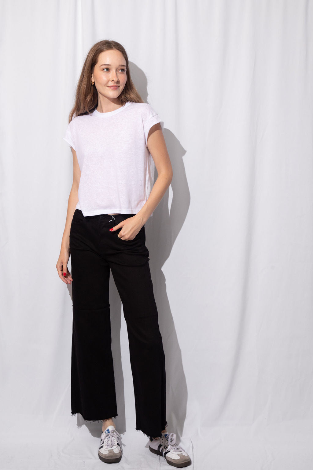Mid Rise Wide Leg