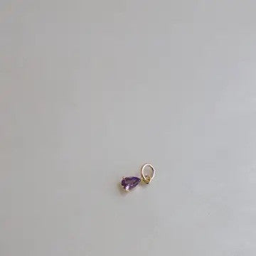 Teardrop Birthstone Charm