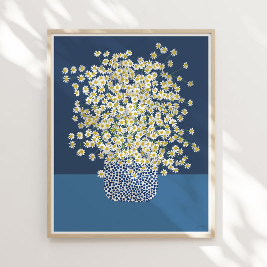 Chamomile Flowers, Signed Art Print