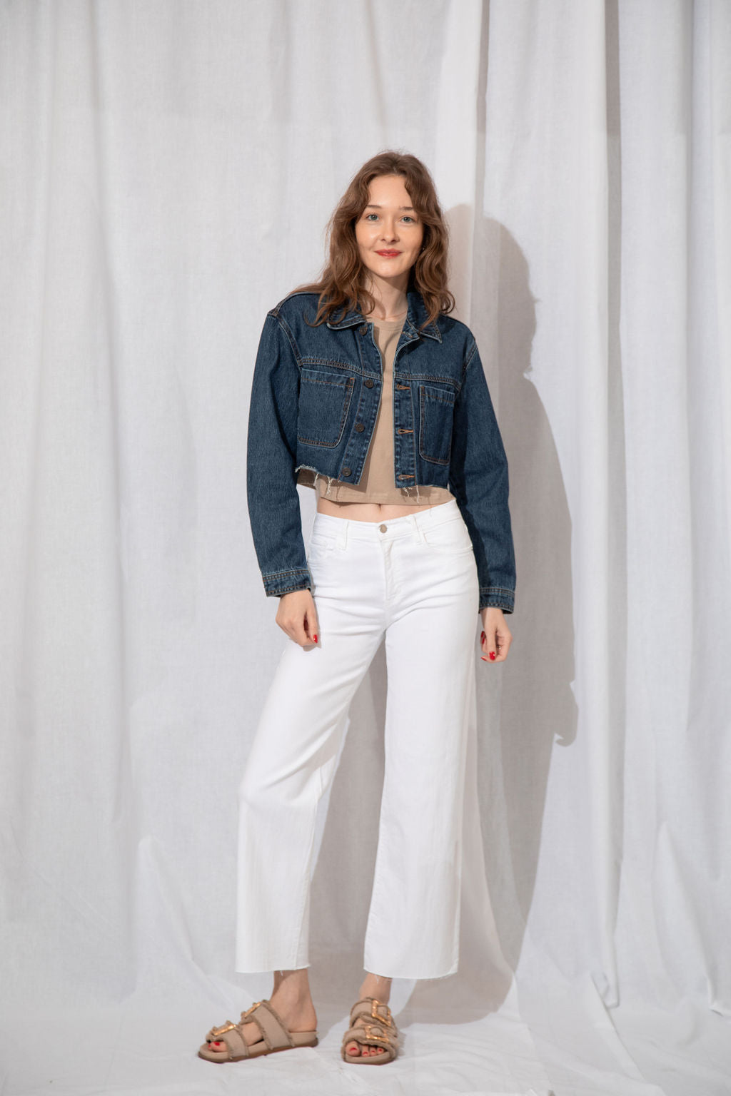 Reagan Cropped Denim Jacket
