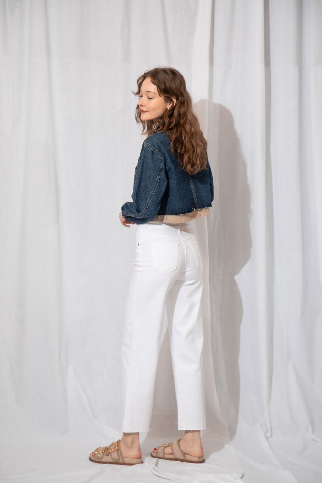 Reagan Cropped Denim Jacket