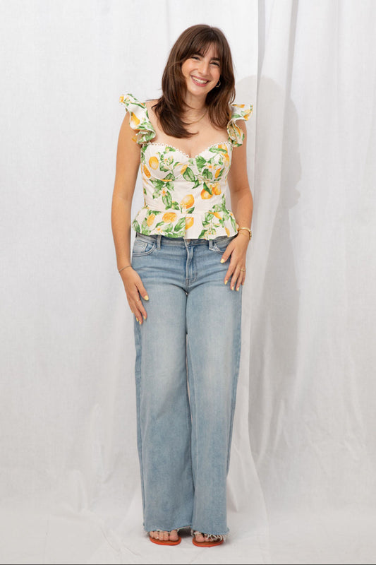 Mid Rise Relaxed Wide Leg