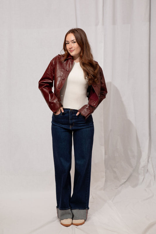 Naya Faux Leather Jacket