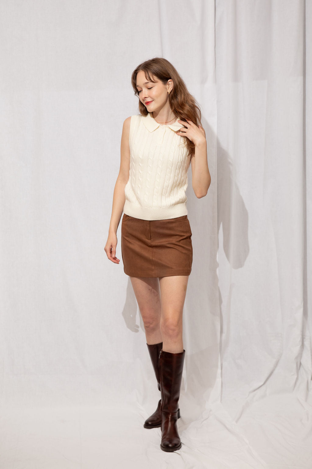 Venus Cable Knit Vest