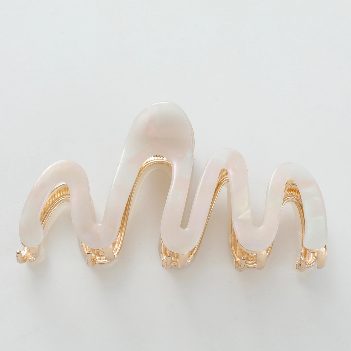 Willow Squiggle Mini Metal Claw Clip Opal