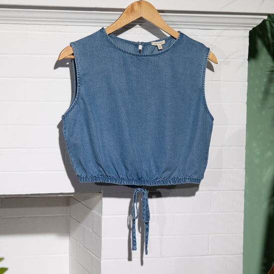 Caroline Cropped Denim Top