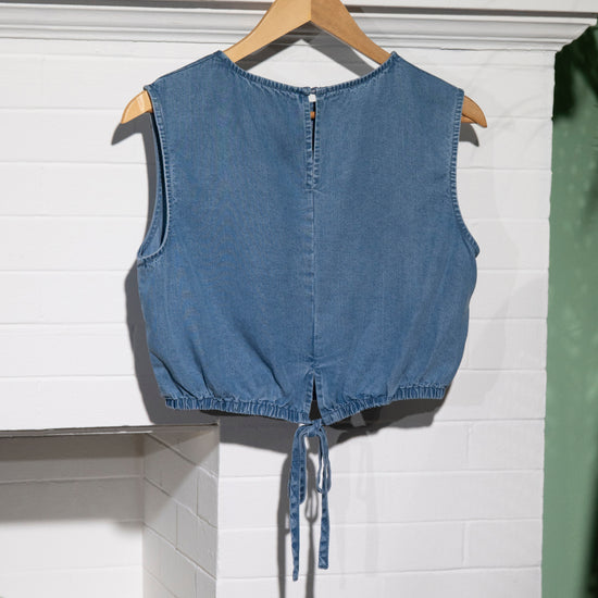 Caroline Cropped Denim Top