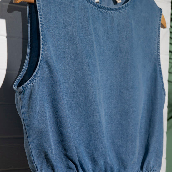 Caroline Cropped Denim Top