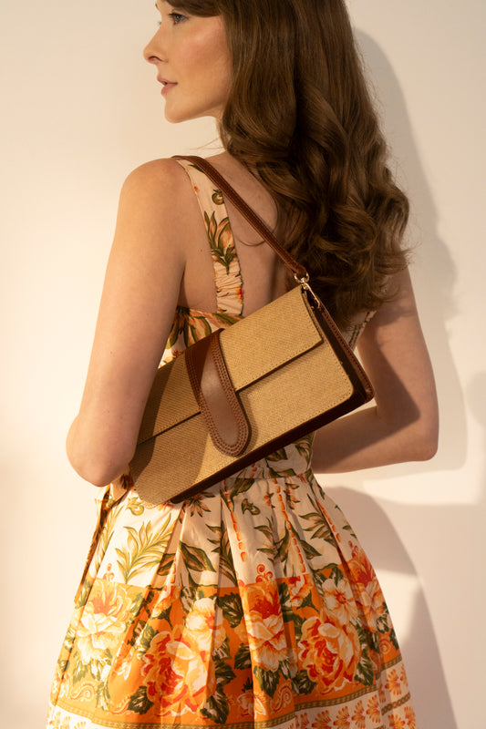 Violet Straw Bag