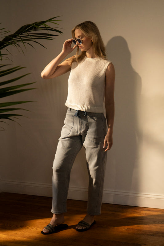 Faye Striped Barrel Pants