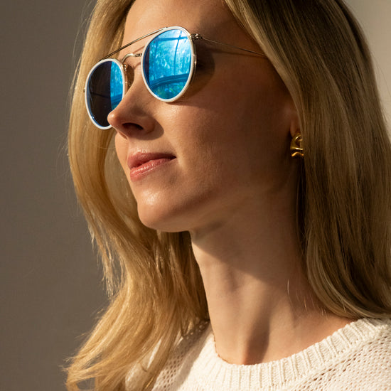 Ocean Sunglasses Gold White