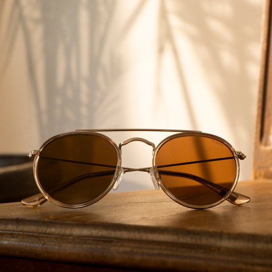 Ocean Sunglasses Gold Brown