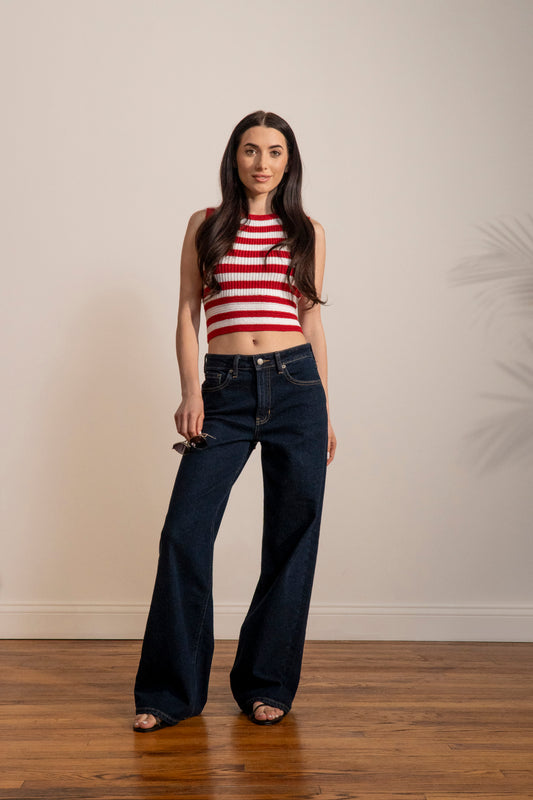 High Rise Palazzo Wide Leg