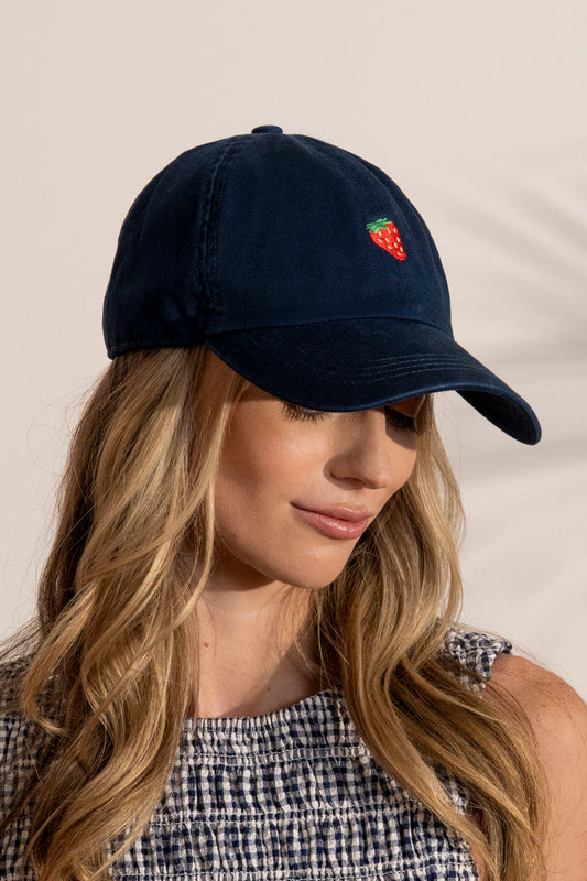 Strawberry Embroidered Hat