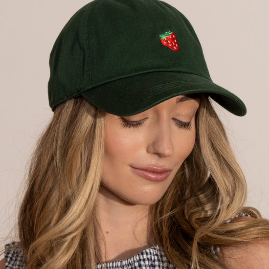 Strawberry Embroidered Hat