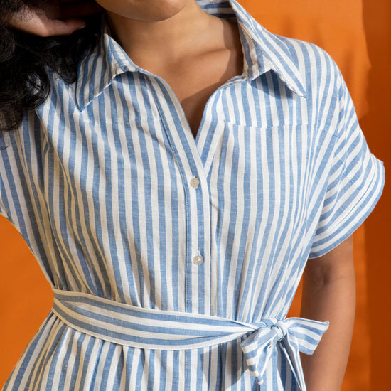 Drew Striped Shirt Dress