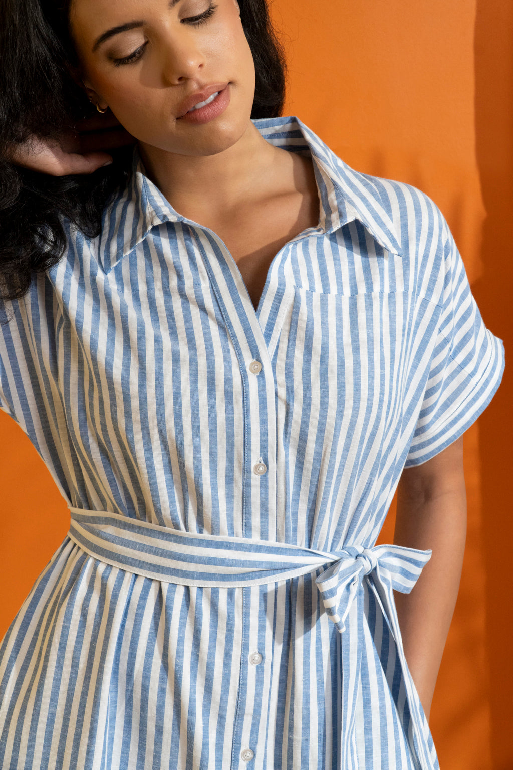 Drew Striped Shirt Dress