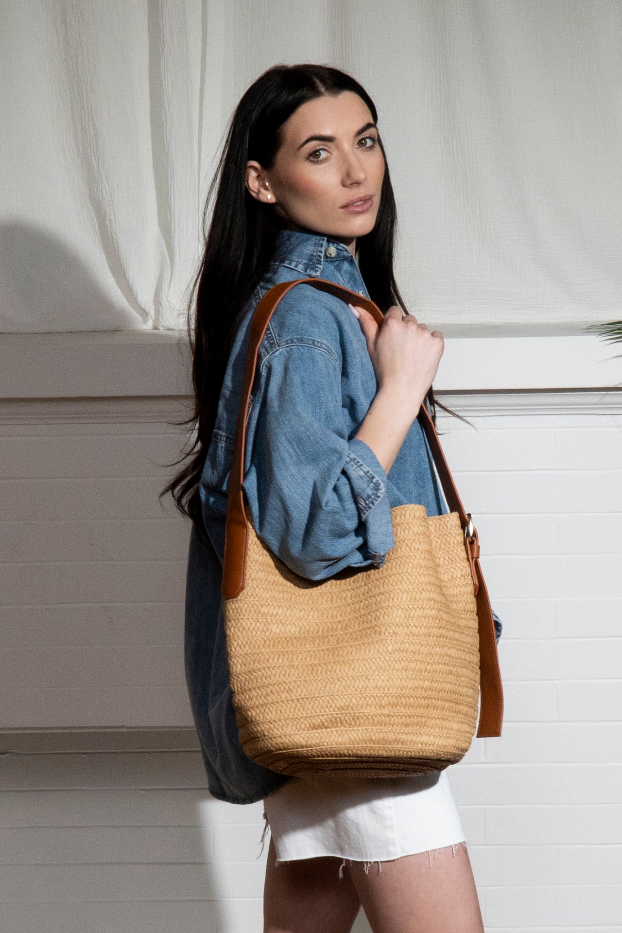 Savannah Woven Bucket Bag