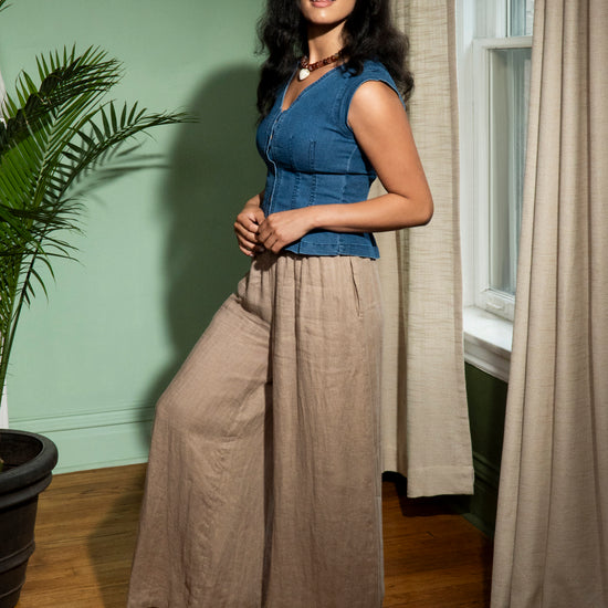 Jamie Linen Wide Leg Pant