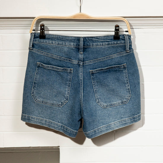 Mid Rise Utility Pocket Shorts