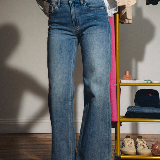 High Rise Scissor Cut Wide Leg