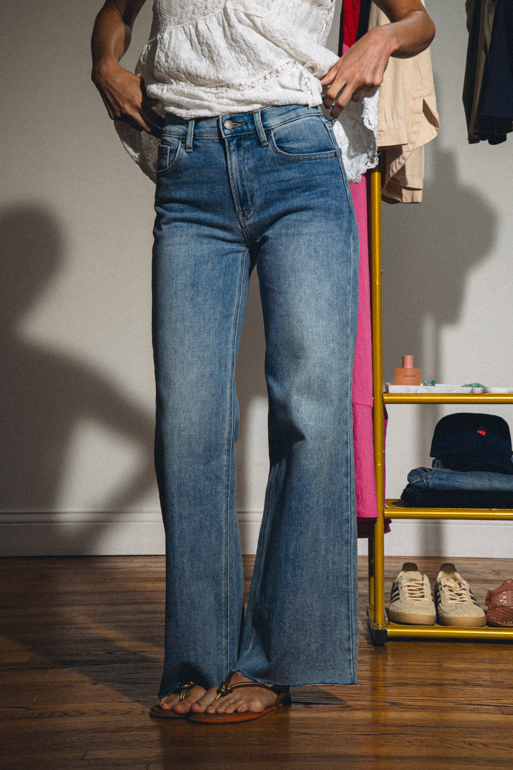 High Rise Scissor Cut Wide Leg