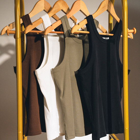 Alia Ribbed Tank White