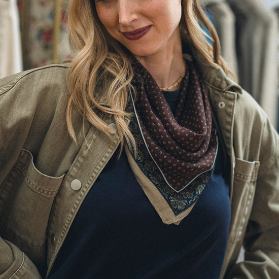 Paisley Border Print Scarf