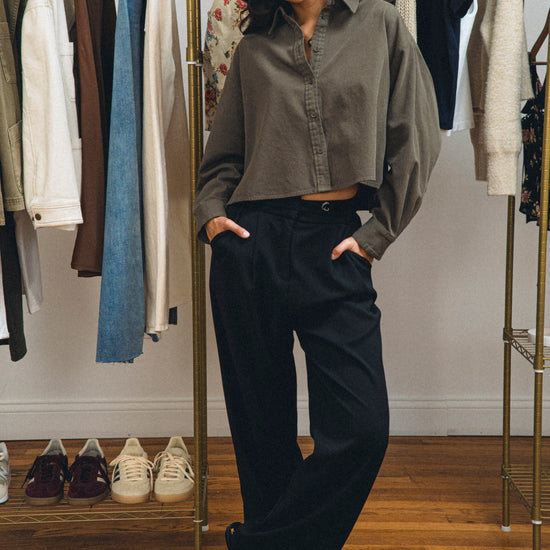 Tomasa Cropped Button Up