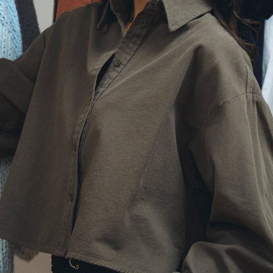 Tomasa Cropped Button Up