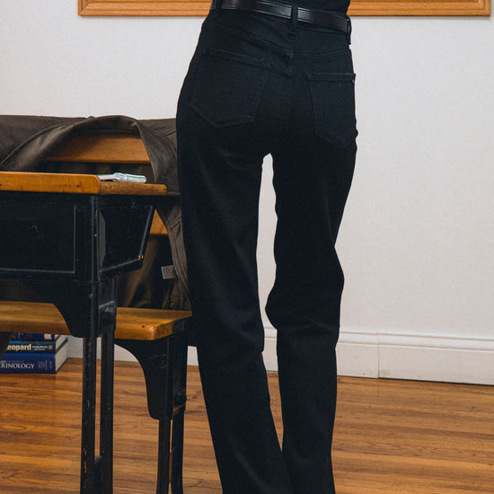 High Rise Slim Wide Leg Raw Hem MD