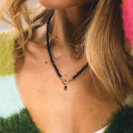 Teardrop Bezel Birthstone Charm
