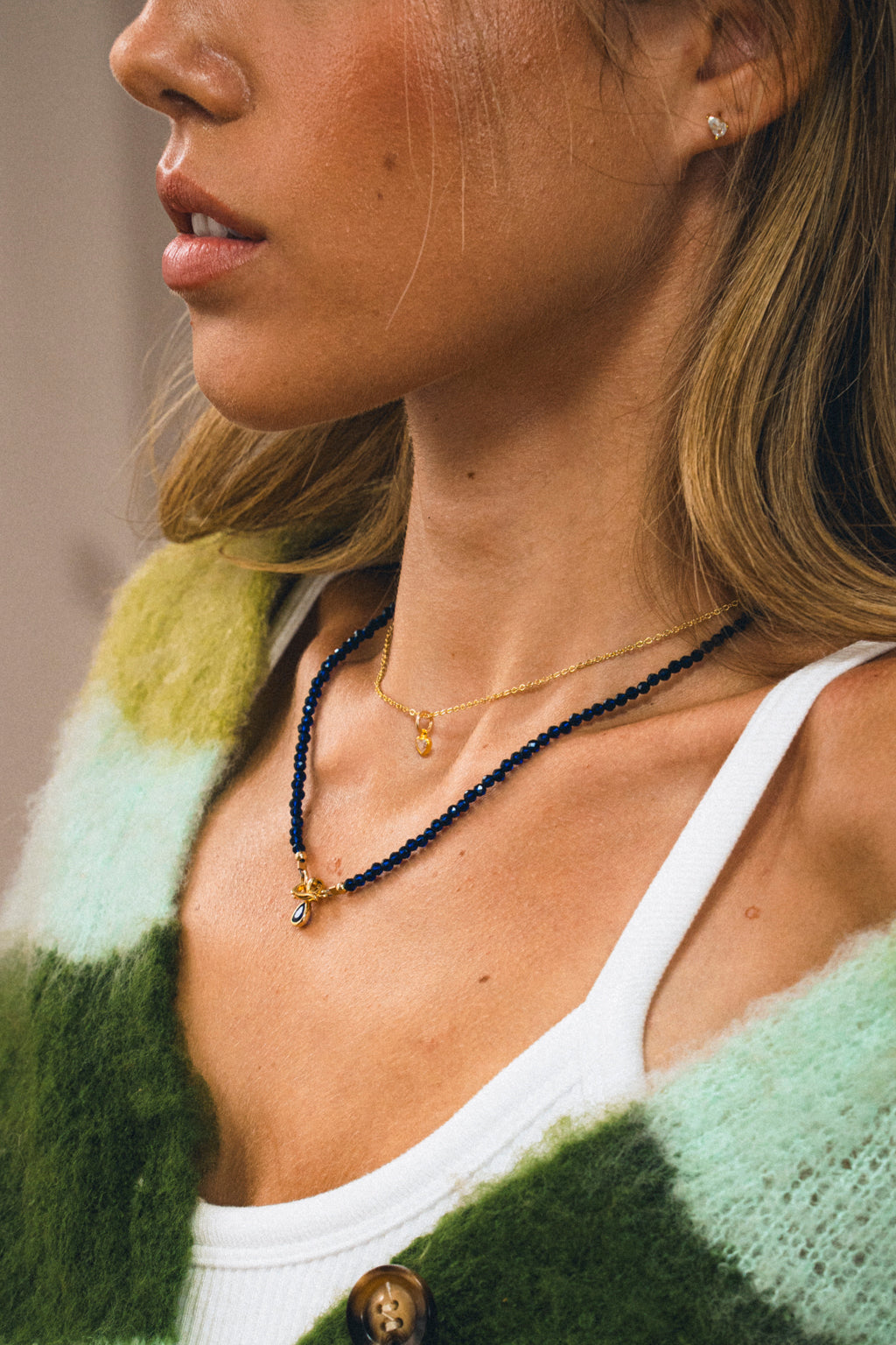 Sapphire Beaded Necklace